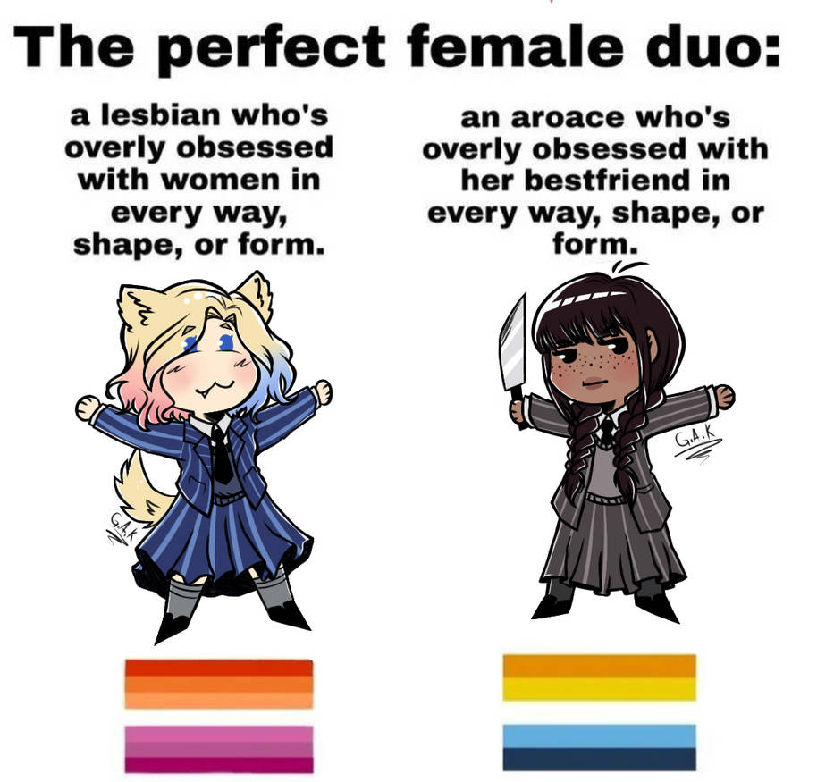 WEDNESDAY-The perfect female duo by GeluAteKurama on DeviantArt