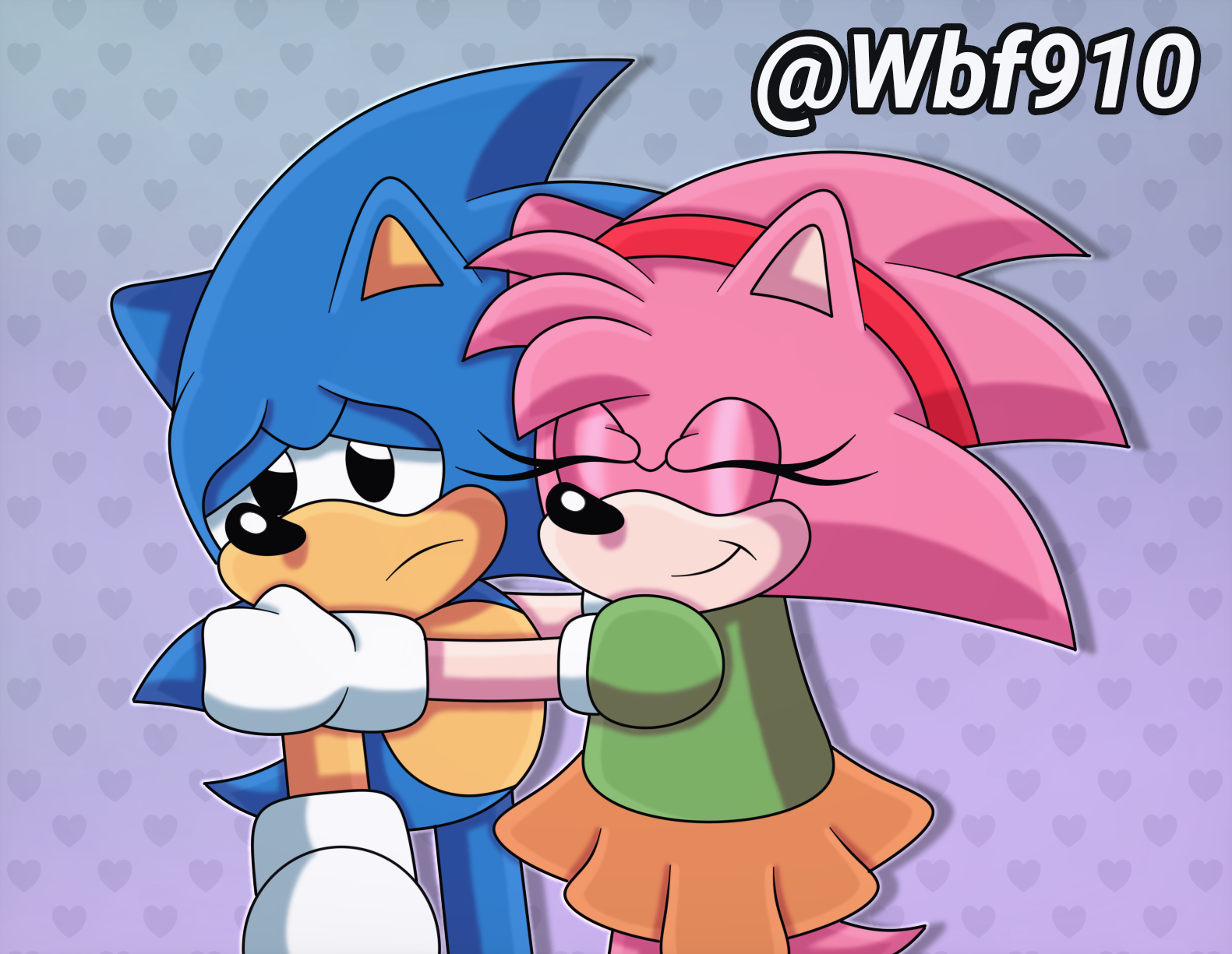 Classic Amy Rose Hugs Classic Sonic by Wbf910 on DeviantArt