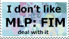 Anti-My Little Pony Stamp by FireFlea-San