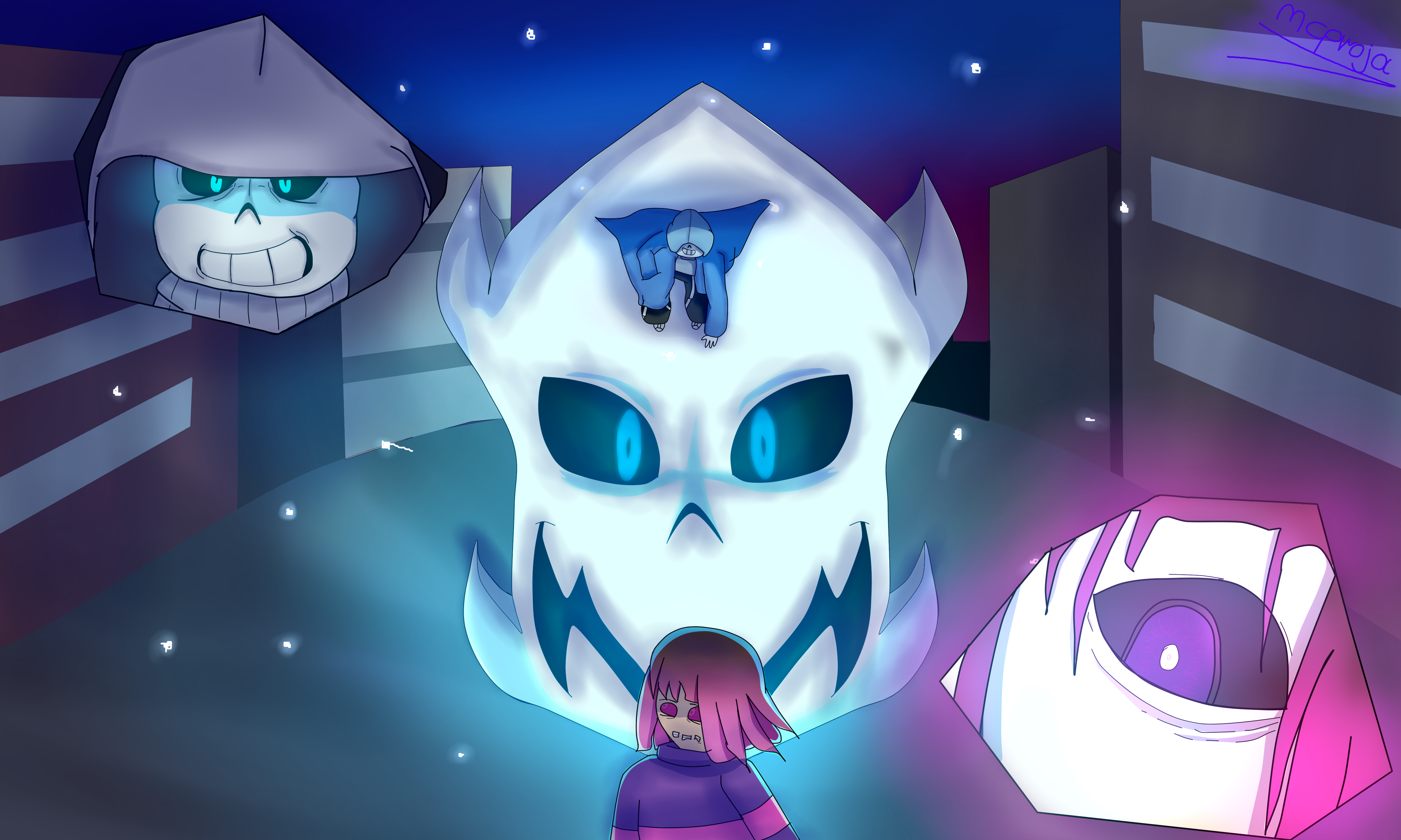 Undertale Sans Fight Art Print by javichakalote