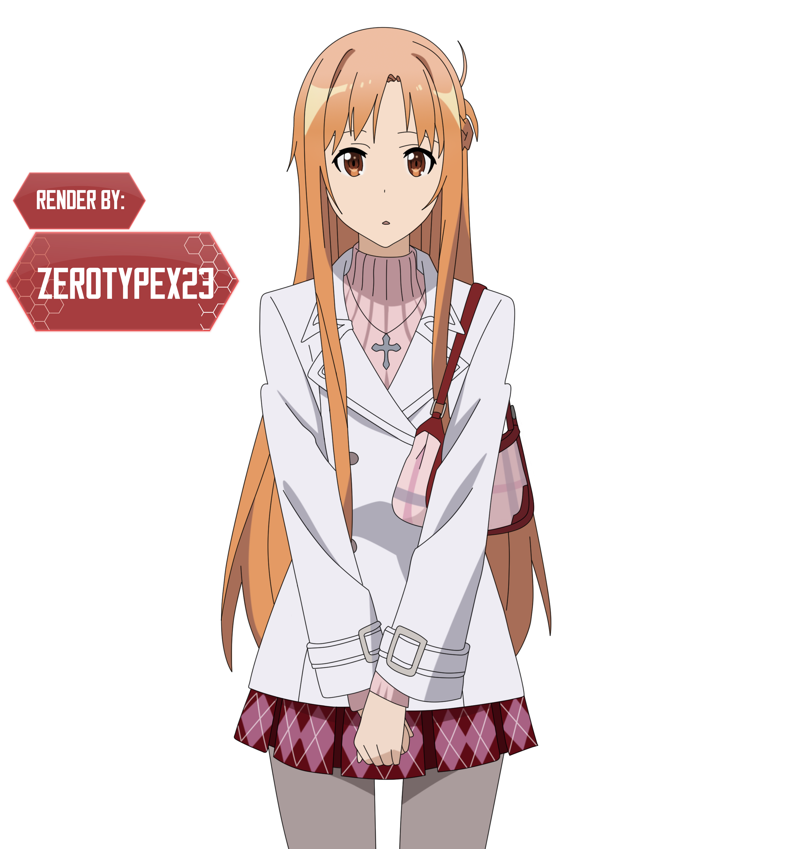 Asuna Yuuki ( Rendered Png ) [4072*5932] by sappaul on DeviantArt