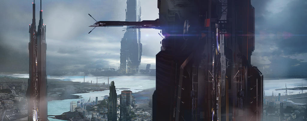 sci-fi City by ldimonl