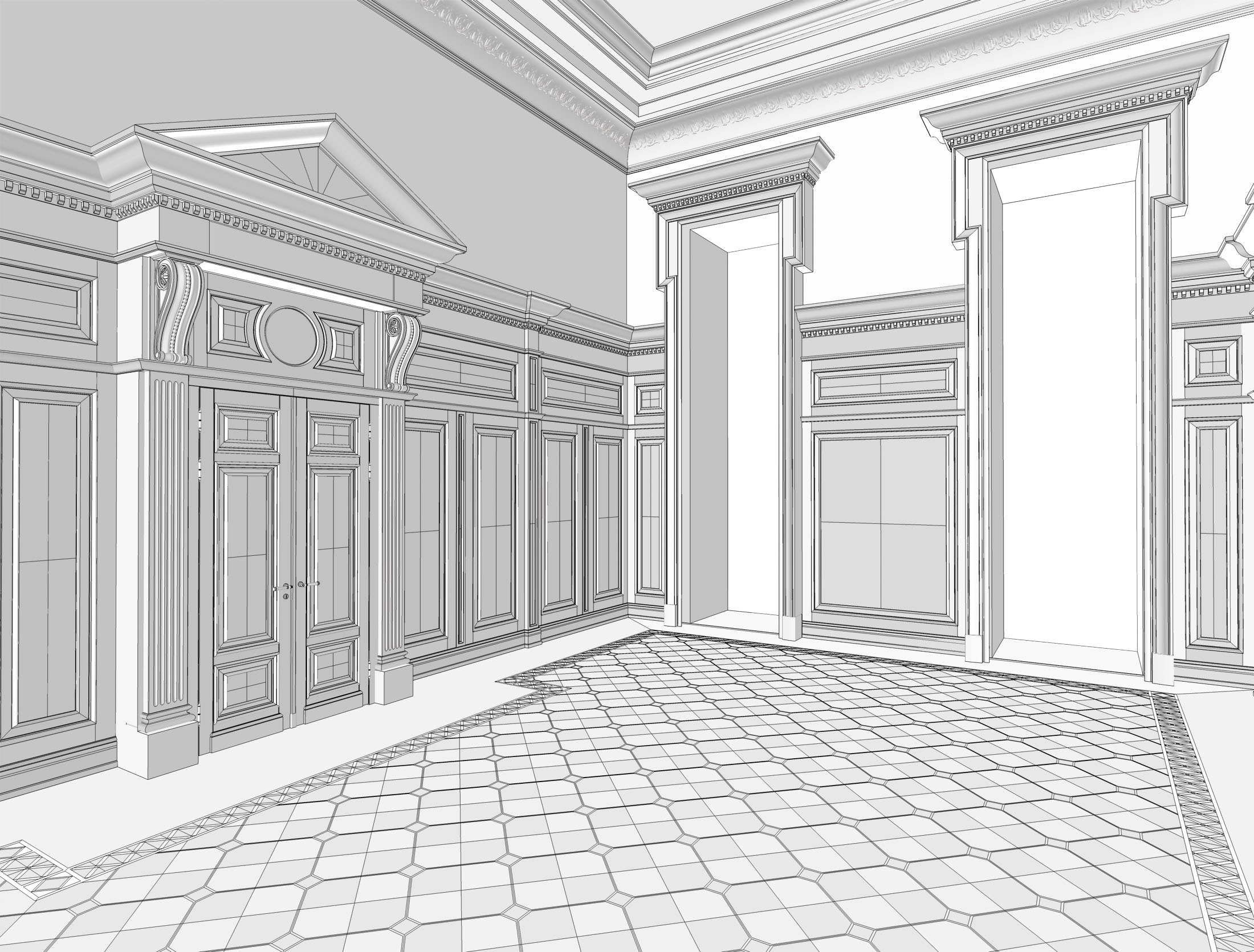 Waiting room N4 SketchUp