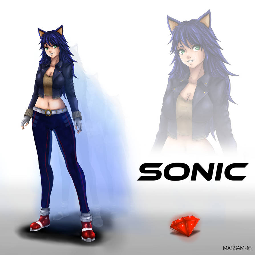 Female Sonic by massam-16 on DeviantArt