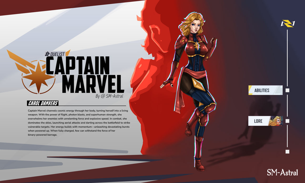 Character Files For Marvel Rivals Captain Marvel - Marvel Rivals Character Sheet by massam-16 on DeviantArt