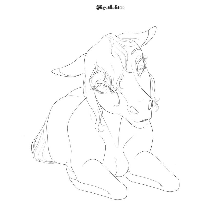 Pretty Potro Lineart potro by IaraBell on DeviantArt