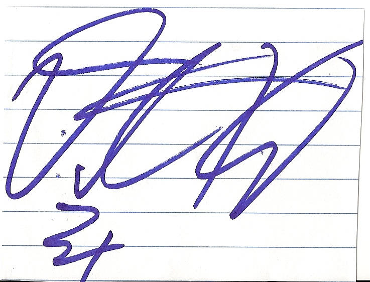 Autograph from david kirtman