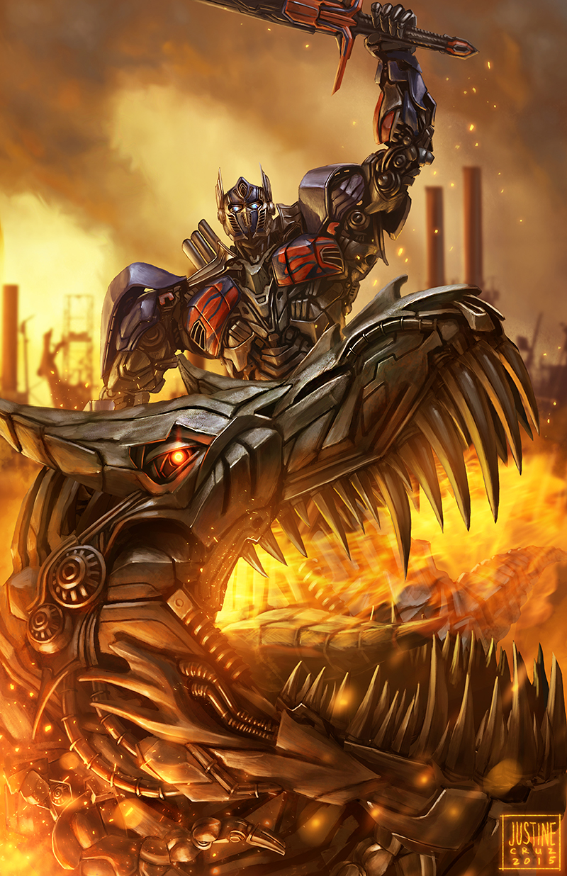 Optimus Prime and Grimlock fan art