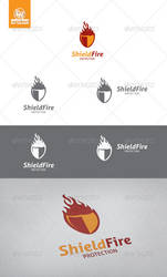 Shield Fire Logo Template