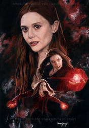 Scarlet Witch (Elizabeth Olsen) - Colored Pencil