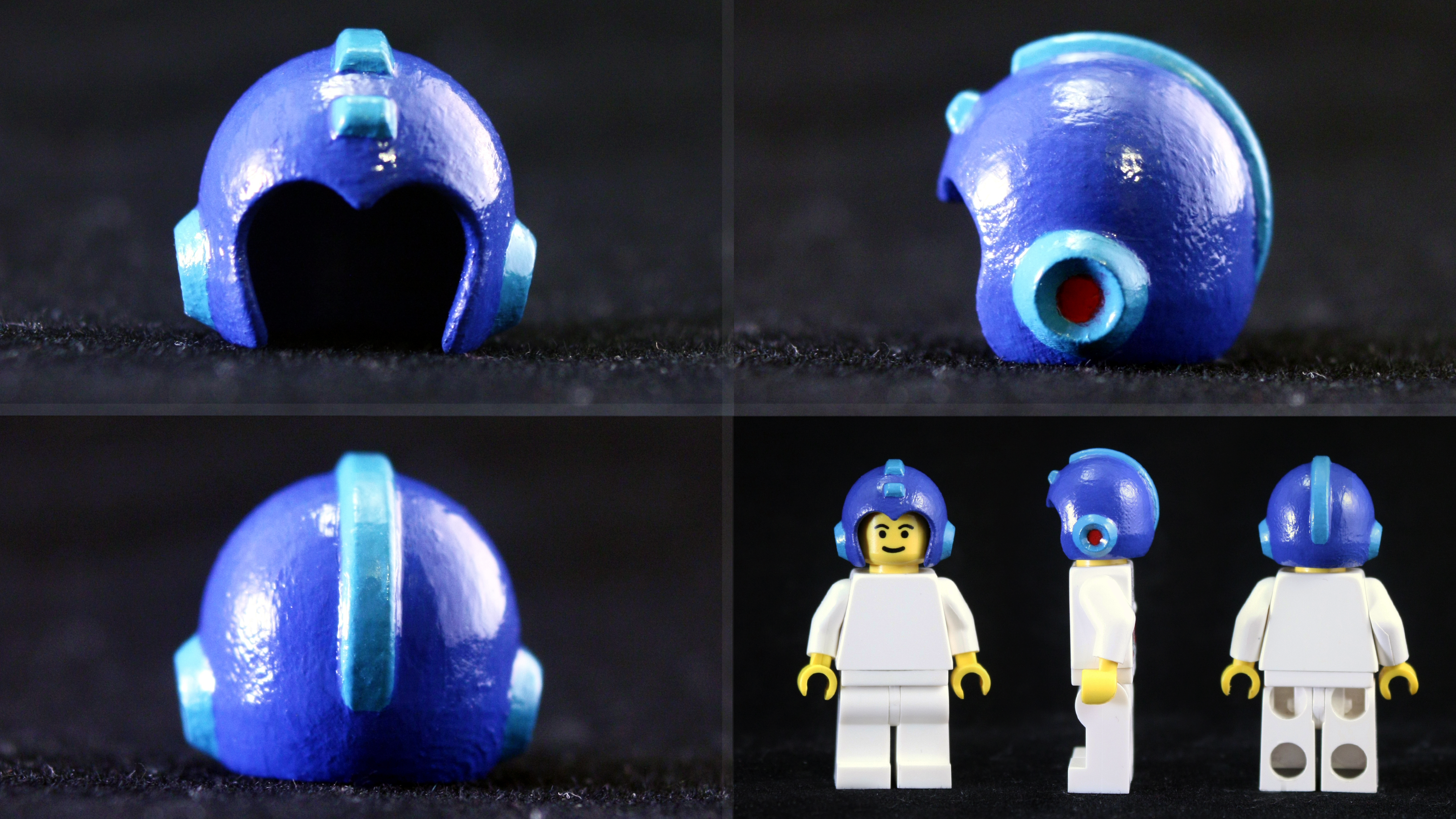 LEGO 3D Printed Painted Mega Man Helmet