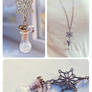 Snowflake bottle necklace