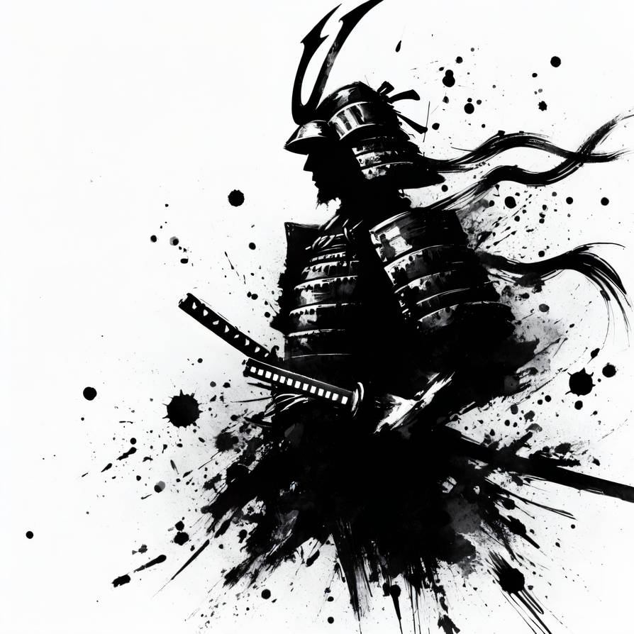 Samurai. Ink art by Outsideobserver24 on DeviantArt