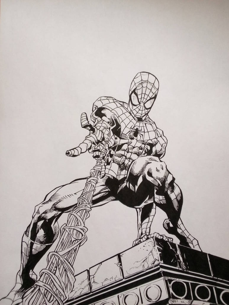 Spider-Man. Pen drawing. by Outsideobserver24 on DeviantArt