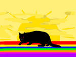 HERES A CAT WALKING ON RAINBOWS (Art Trade #3) by Everen1999