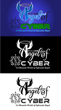 Angel of Cyber Manga Logo Design