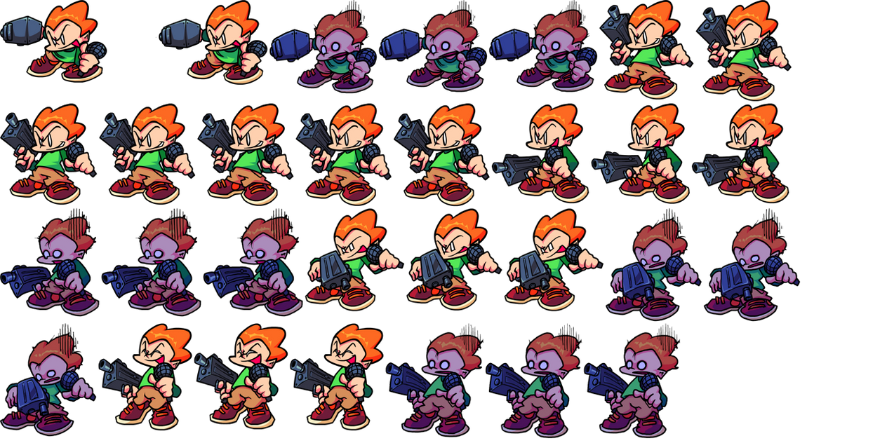 Pico FNF assetssSprite Sheet by thatonehurri on DeviantArt