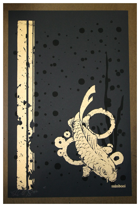 Printed Golden Koi Poster