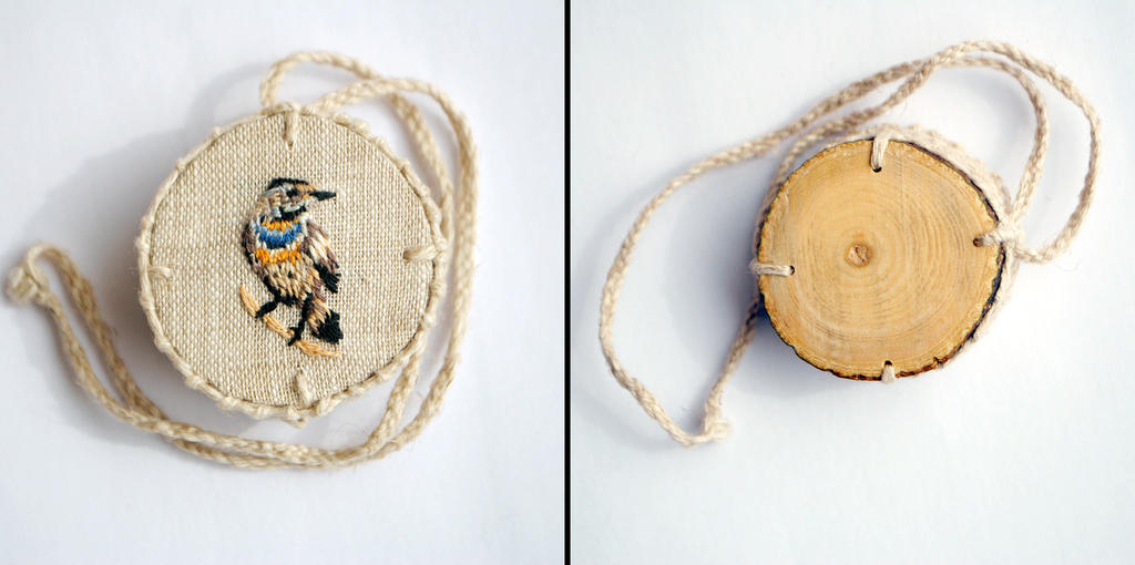 pendant. embroidery.