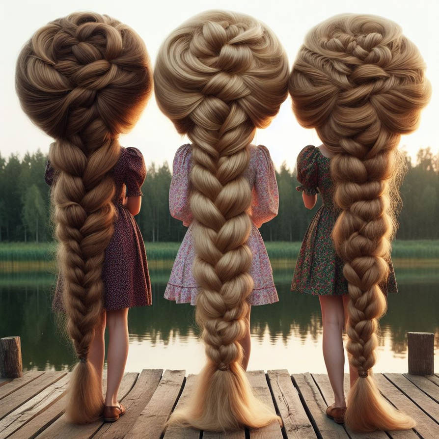 Braidy ladies by Valluutchzaere on DeviantArt
