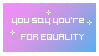 that's not equality - stamp