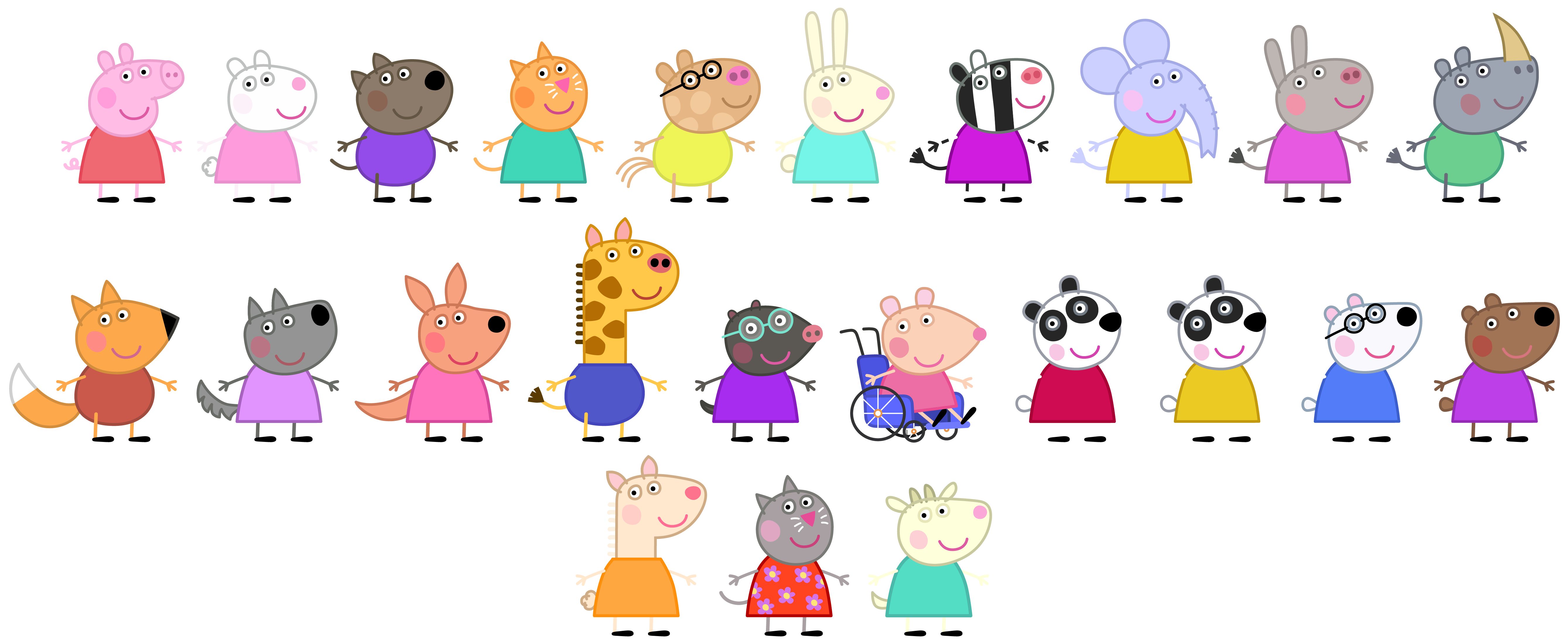 Peppa Pig And Friends With Raised Arms By Mjhenry83 On DeviantArt peppa-pig-and-friends-with-raised-arms-by-mjhenry83-on-deviantart
