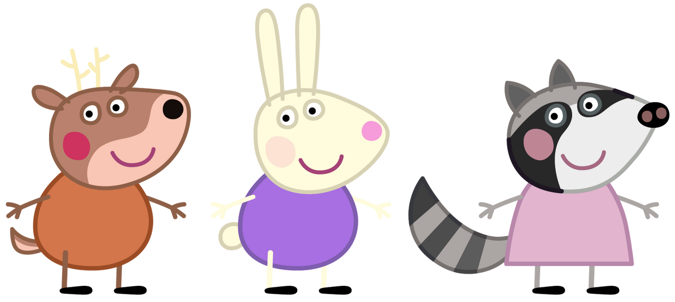 Ronald Reindeer, Ryder Rabbit, and Reese Raccoon by mjhenry83 on DeviantArt