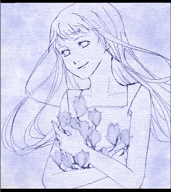 Hinata with flowers