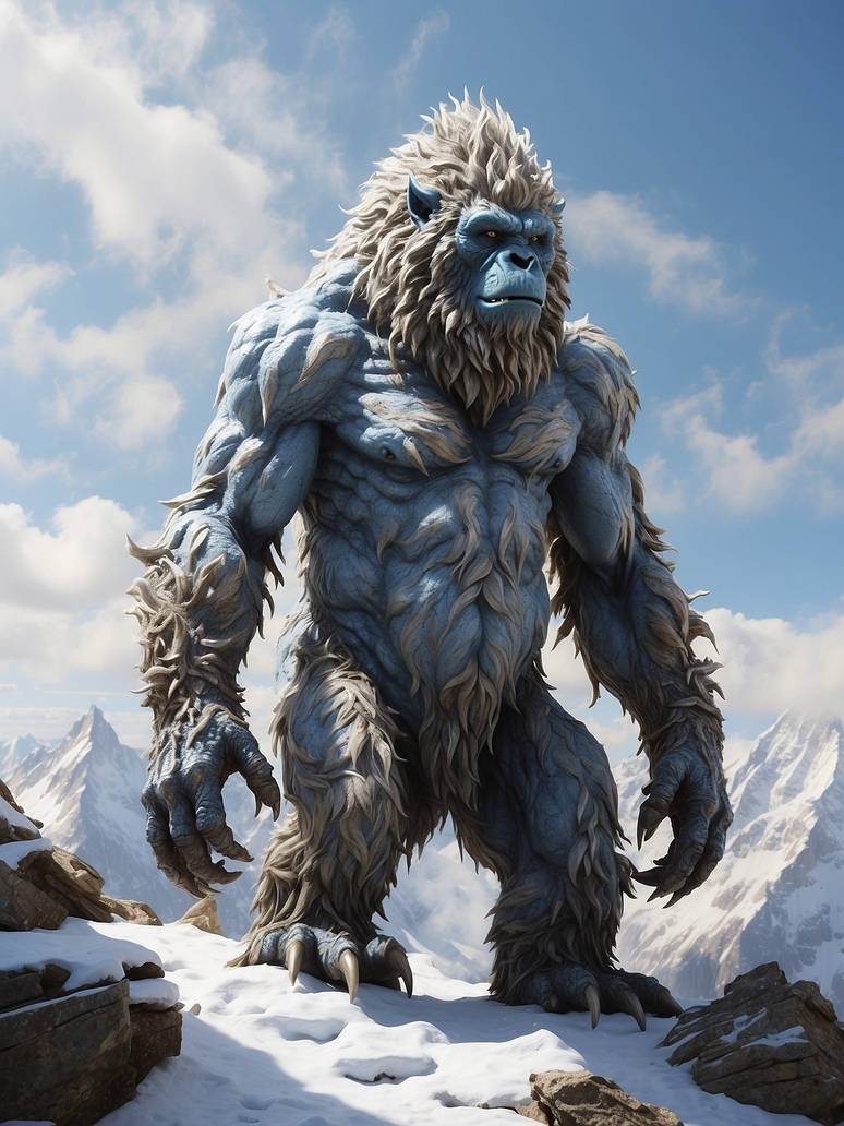 A mysterious Yeti, a rare cryptid by Geezer-gun on DeviantArt