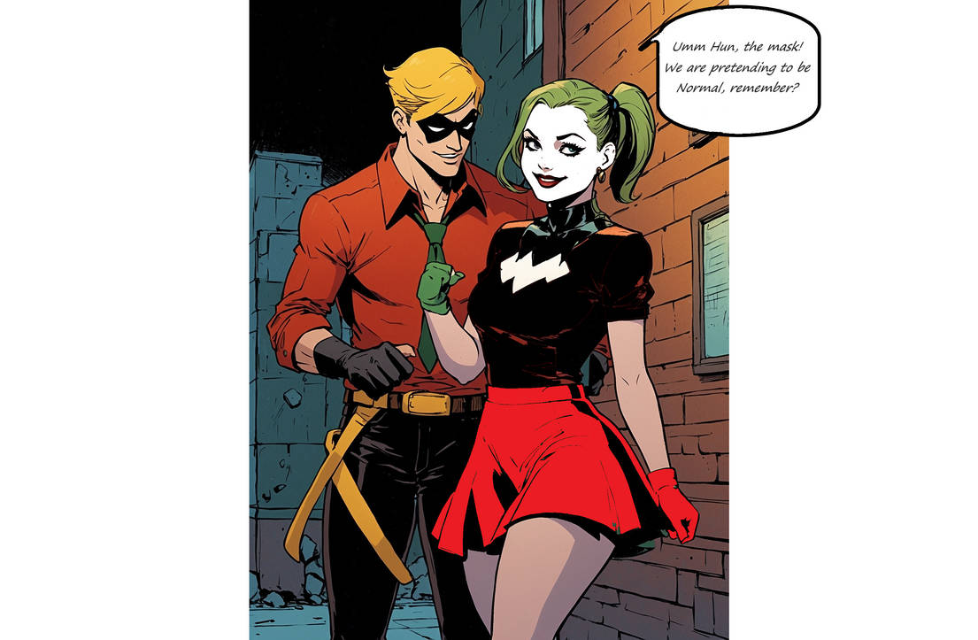 Harley and Robin by Geezer-gun on DeviantArt