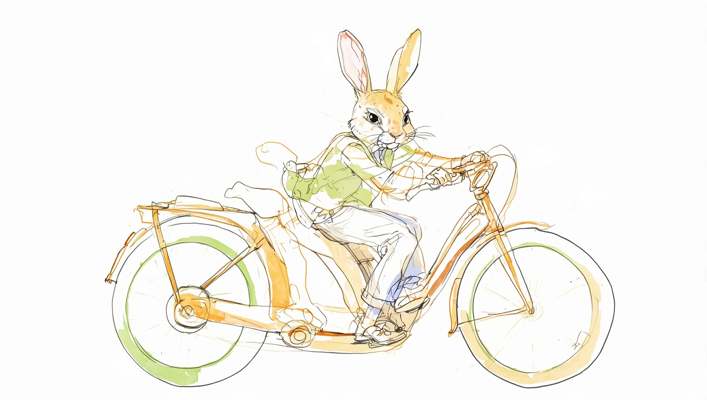 A wild hare, jack rabbit riding a motorcycle by Geezer-gun on DeviantArt