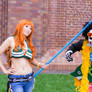 Nami Hits Brook, One Piece Time Skip Cosplay