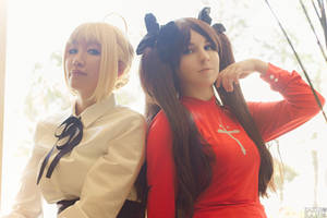 Saber and Rin Tohsaka - Fate Stay Night Cosplay