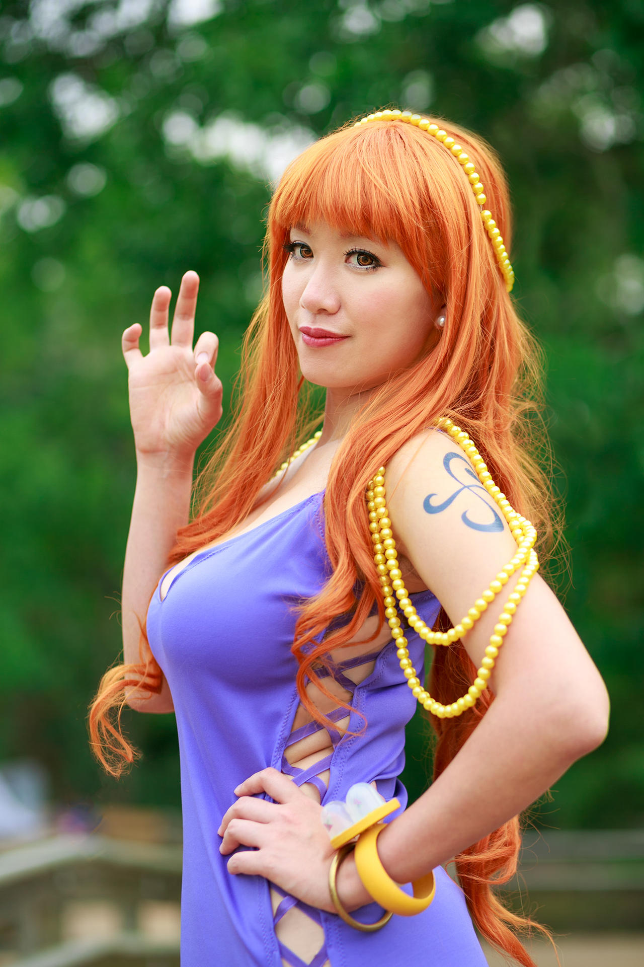 nami purple dress Anime One Piece Nami Purple