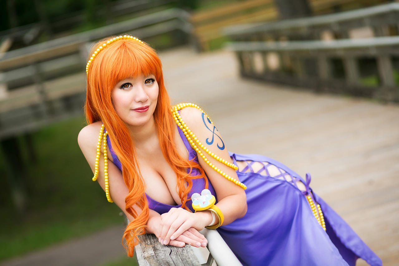 One Piece Nami Cosplay Nami Zou Purple Dress One Piece Cosplay by firecloak on DeviantArt