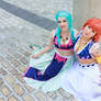 Nami and Vivi Friends, One Piece Alabasta Cosplay