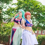 Nami and Vivi Dance, One Piece Alabasta Cosplay