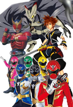 Gokaiger and Sora VS Kuuga and Night Raid Special