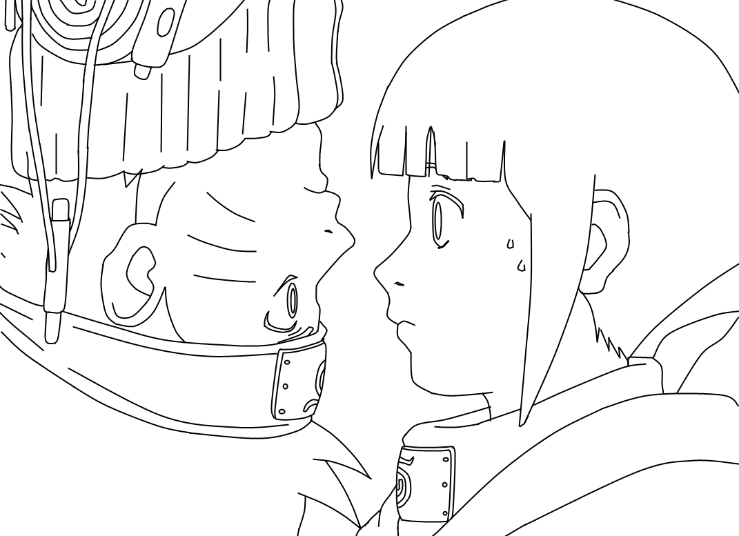 NaruHina: So Close_lineart