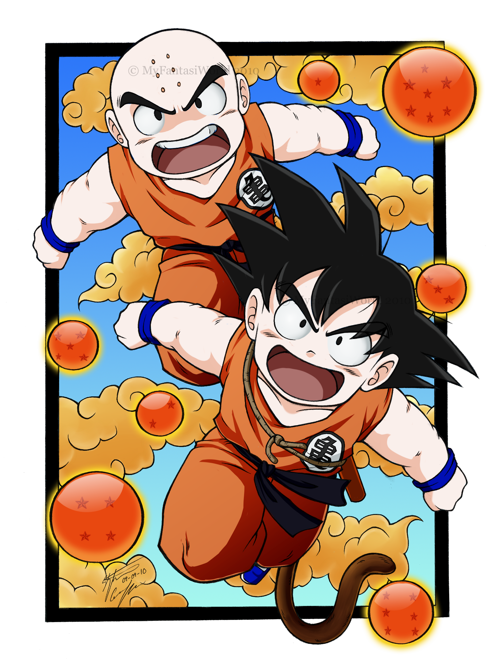 Goku and Krillin: Collab