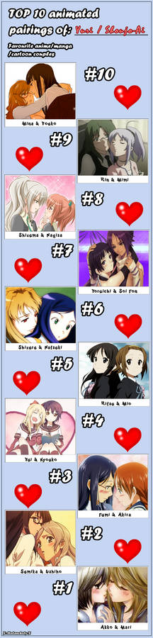 Meme Top 10 Couples: Yuri and Shoujo-Ai