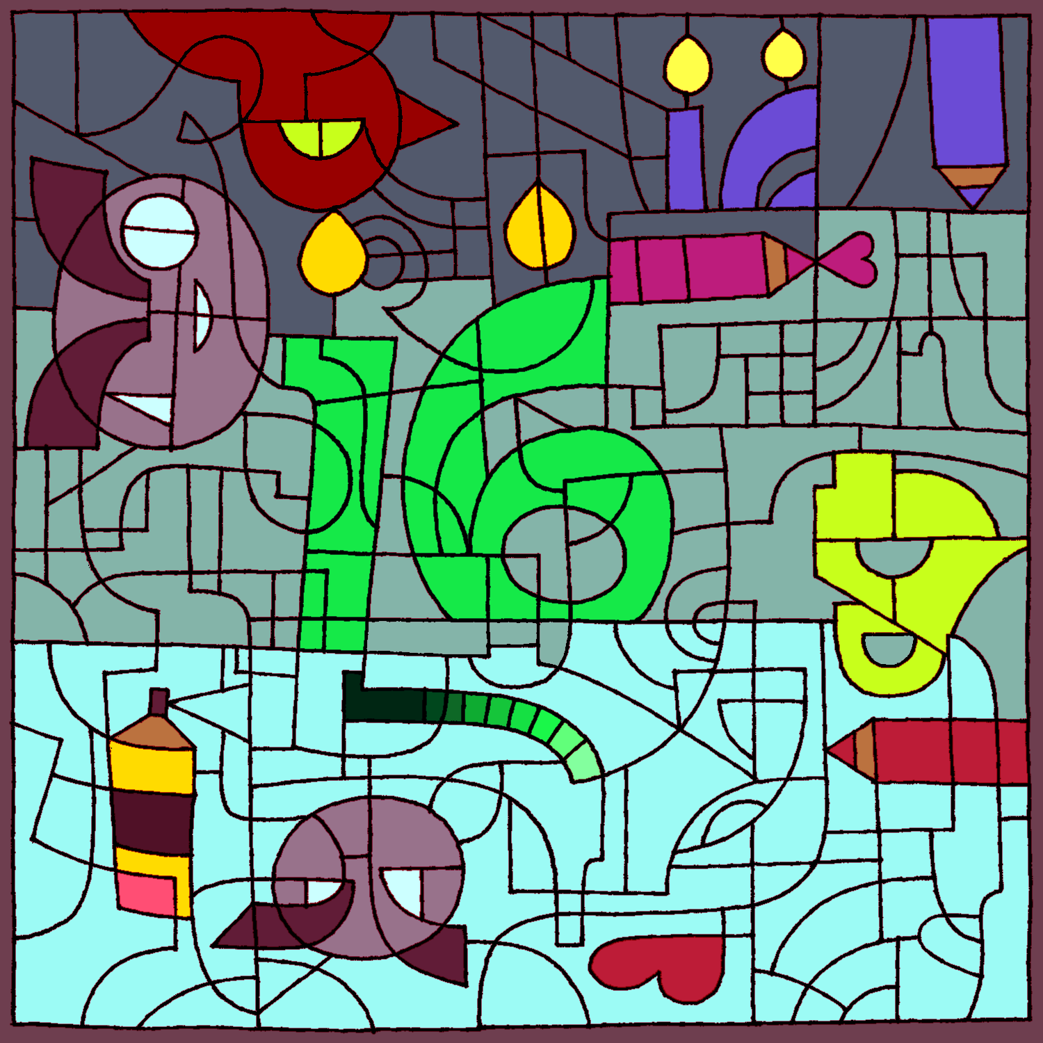 DA 16th birthday coloring celebration