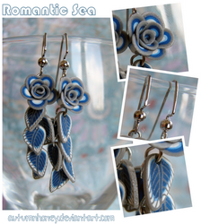 Romantic Sea - Rose Earrings