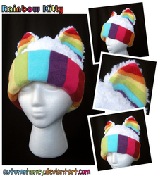 Rainbow Kitty Cat Hat