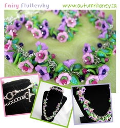 Fairy Fluttershy flower garden necklace n bracelet