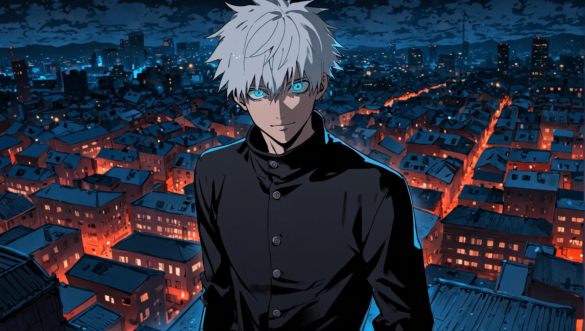 Gojo Satoru in a Roof | Jujutsu Kaisen by JMasaryk on DeviantArt