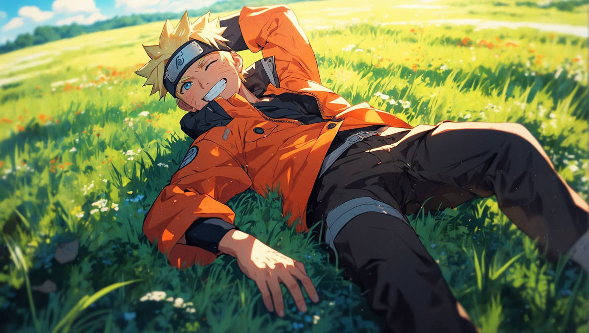 Naruto lying in the field by JMasaryk on DeviantArt