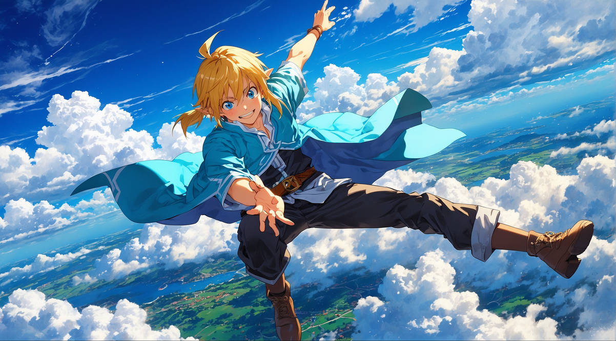 Link falling from the sky | Legend of Zelda by JMasaryk on DeviantArt
