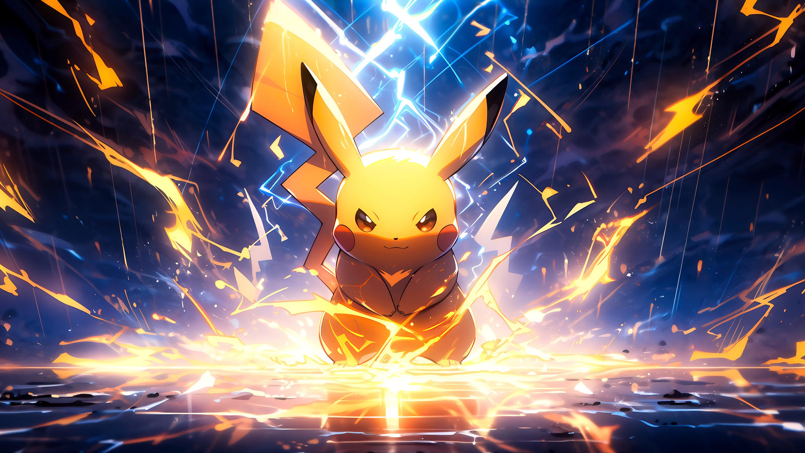 Pikachu Using Computer Pikachu Thunder Shock | Wallpaper 4K by JMasaryk on DeviantArt