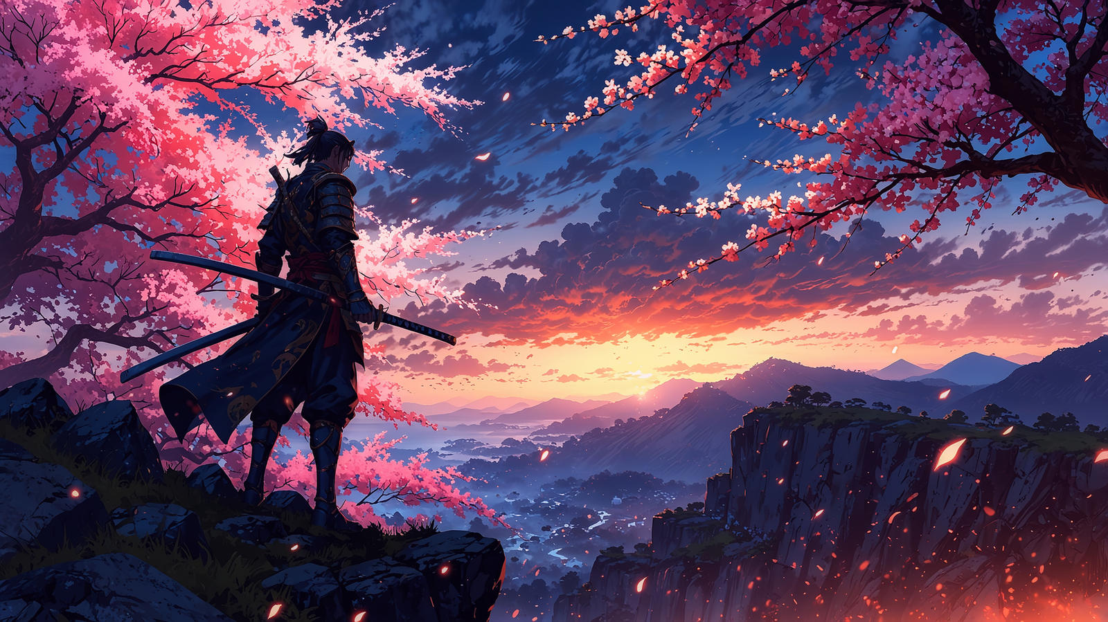 Japanese Landscape with Samurai | Wallpaper 4K by JMasaryk on DeviantArt